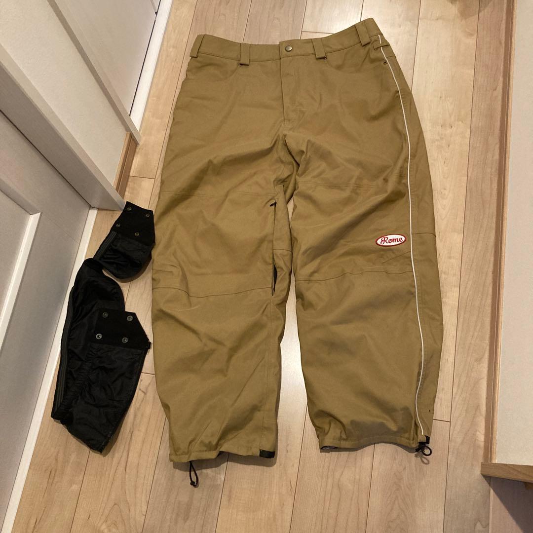 スノーボード　ローム　バギーパンツウェア　 L ベージュお洒落格安で！