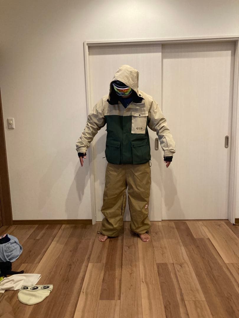 スノーボード　ローム　バギーパンツウェア　 L ベージュお洒落格安で！