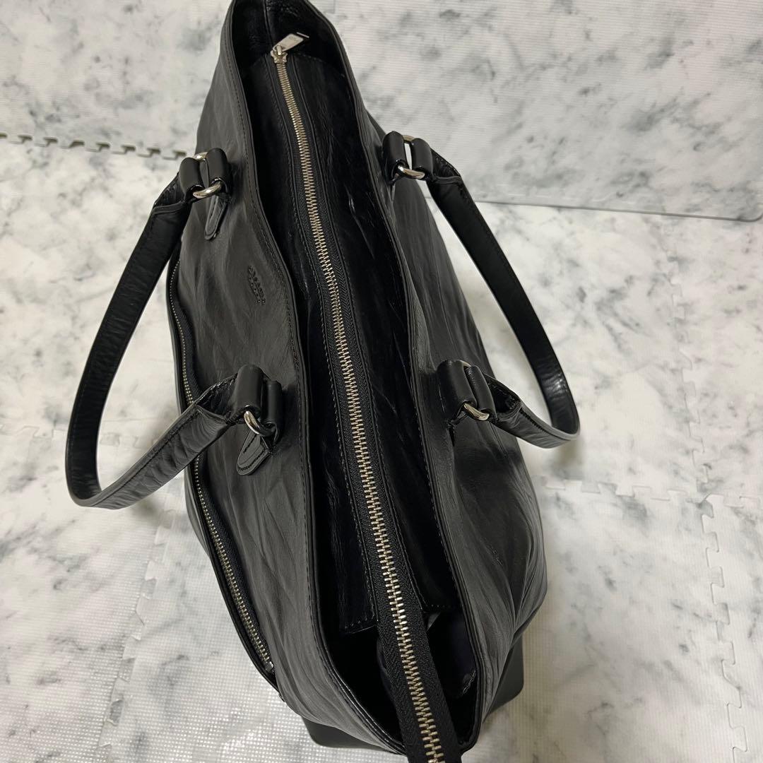 ultima TOKYO ウルティマトーキョー ブラックレザー トートバッグ