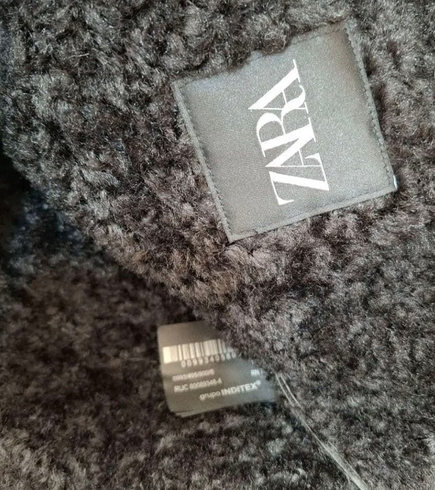 R出品　ZARA　ボアフェイクレザージャケット