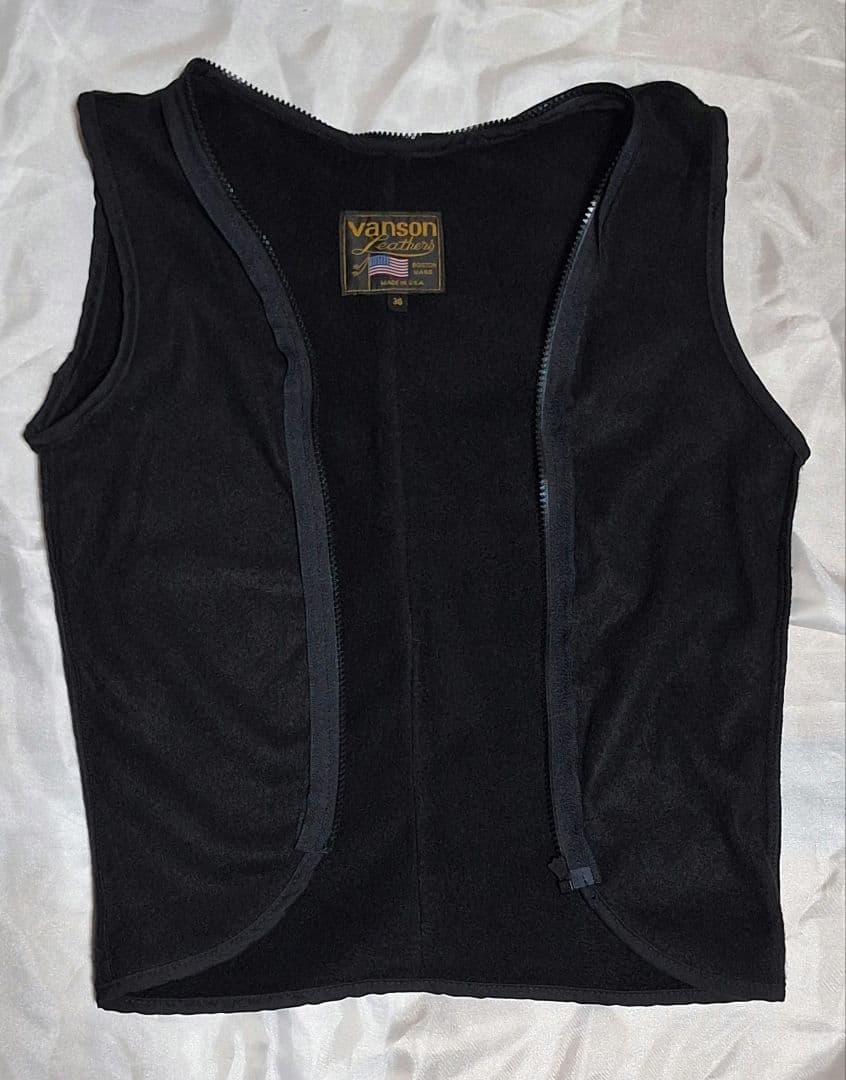 Vanson B ブラック レザーライダースジャケット 36