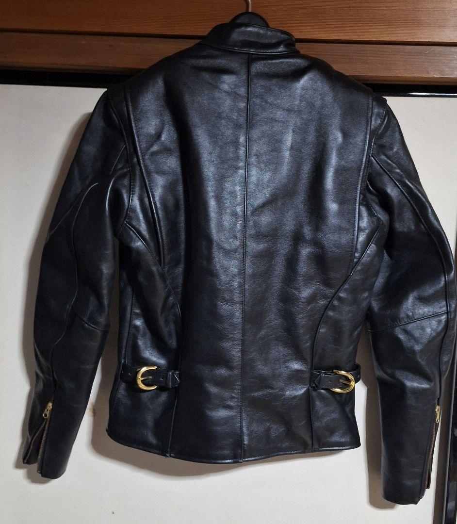 Vanson B ブラック レザーライダースジャケット 36