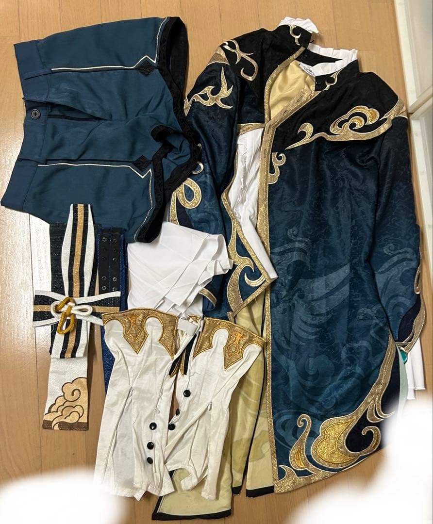 行秋 原神 コスプレ 三分妄想 衣装 靴 ウィッグ Sサイズ