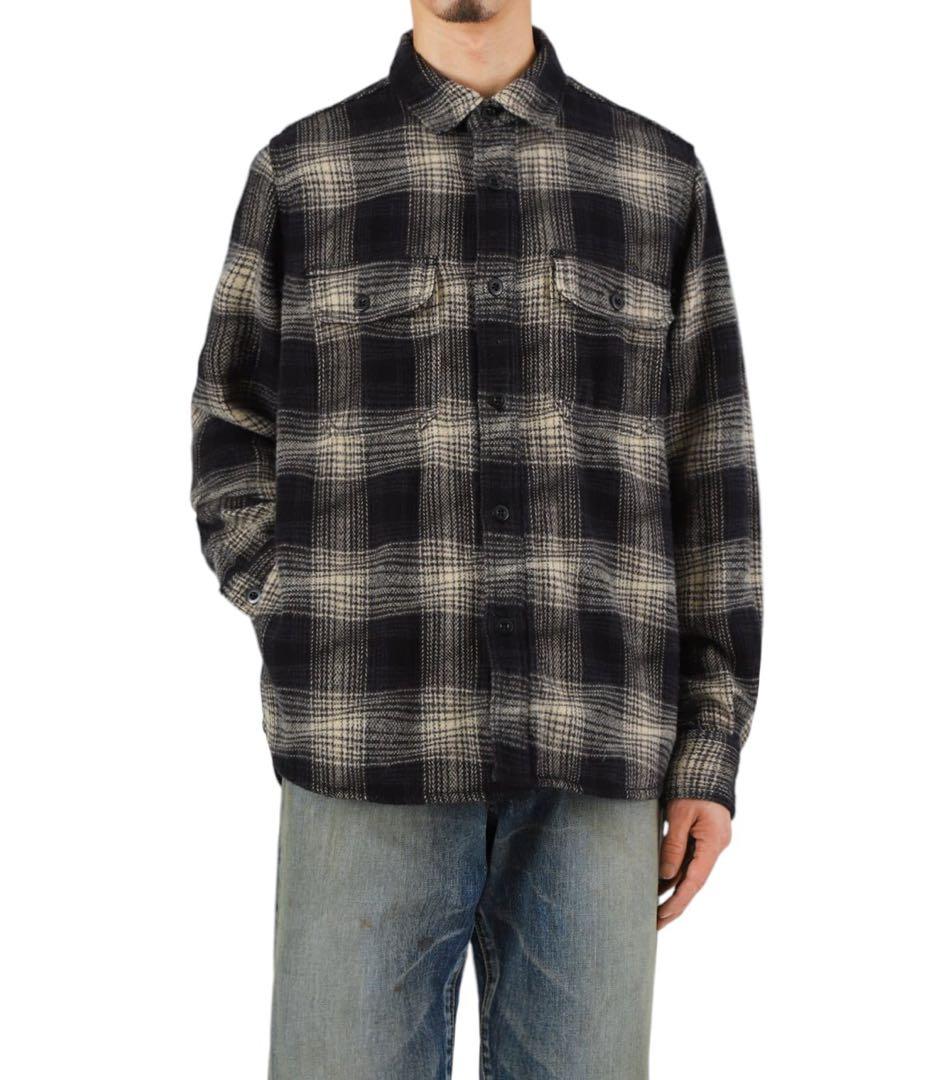 【新品タグ付】MINEDENIM オンブレチェックシャツ　【定価約4.6万】