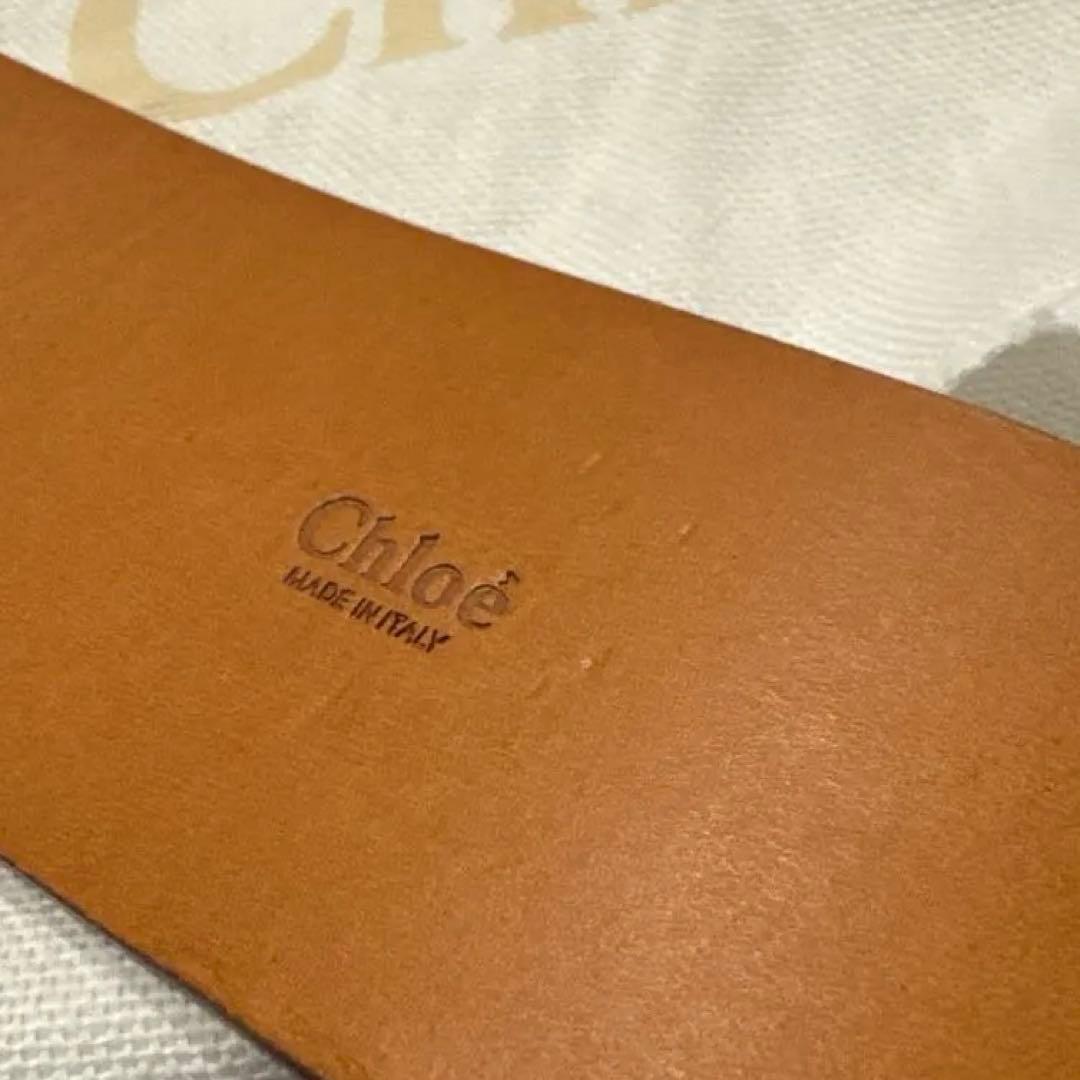 売り切り！Chloé ブラウンレザーベルト Mサイズ