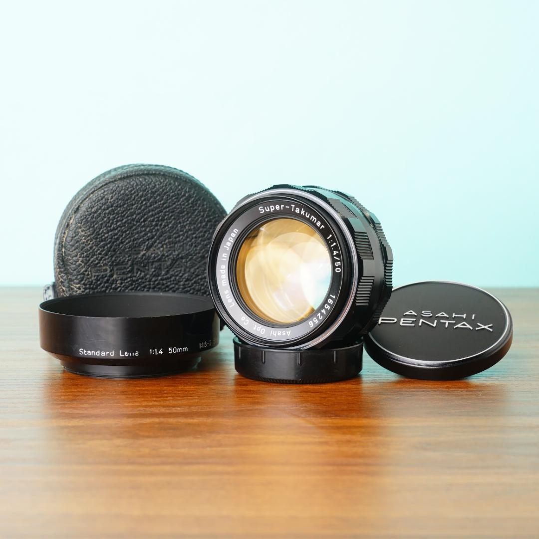 Super Takumar 50mm f1.4 オールドレンズ フード付き 56