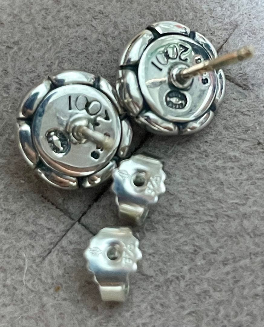   琥珀ピアス ジョージジェンセン シルバー925 希少