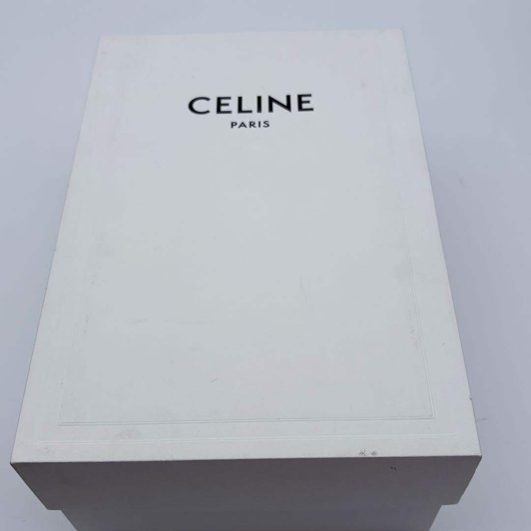 美品　CELINE エディ期　レザー　パンプス　メタルトゥ　ヒール　ポインテッド