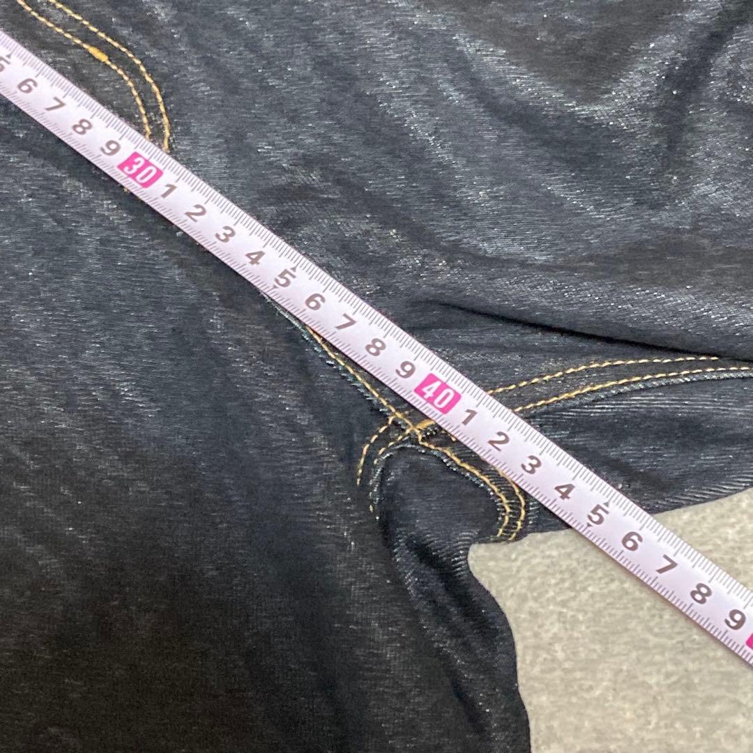 美品　マウジー moussy corset バギーデニム　濃紺　ハイウエスト　2