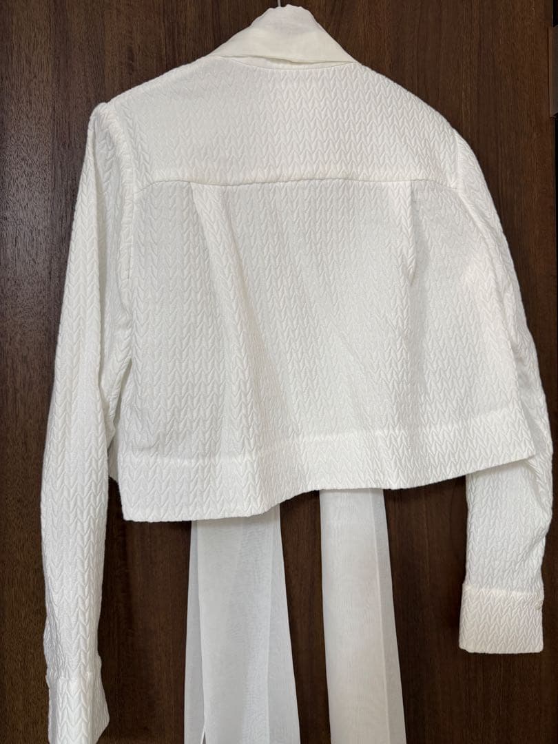 yori ハートフクレショートシャツ ホワイト