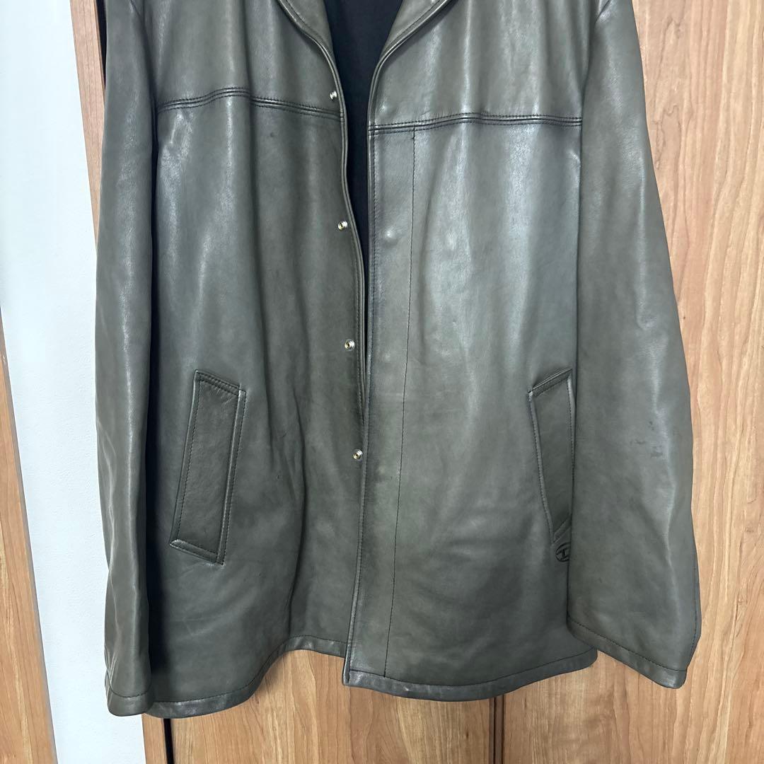 ディーゼル24AWラムレザーハーフコートL-NICOサイズ52 ¥198,000