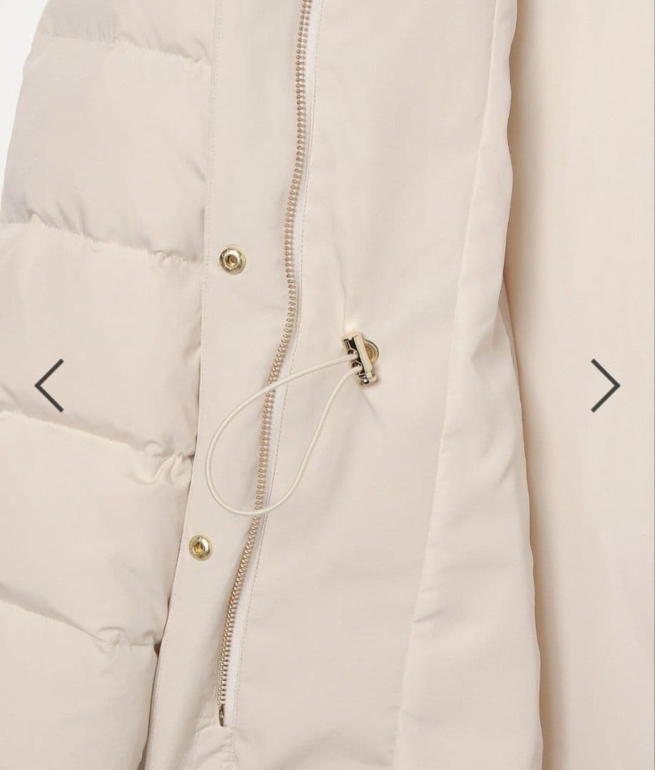 GLOBALWORK　ウツクシルエット撥水ダウンコート　アイボリー　Lサイズ