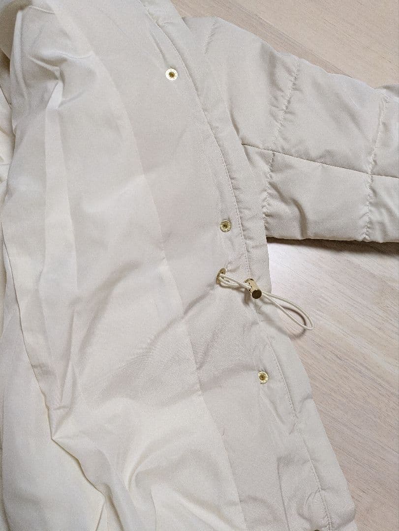 GLOBALWORK　ウツクシルエット撥水ダウンコート　アイボリー　Lサイズ