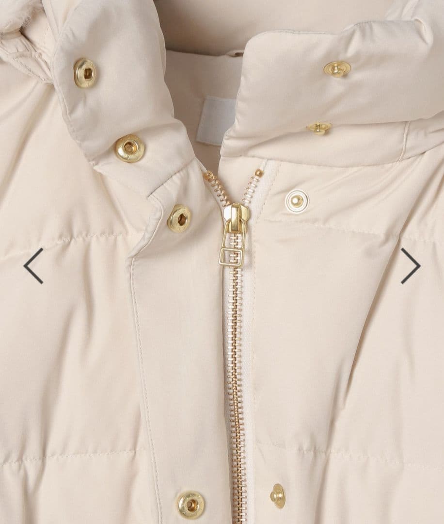 GLOBALWORK　ウツクシルエット撥水ダウンコート　アイボリー　Lサイズ