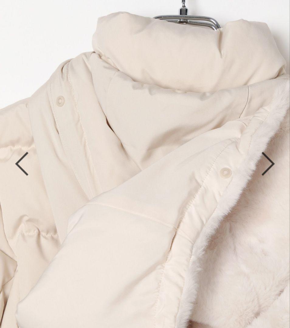 GLOBALWORK　ウツクシルエット撥水ダウンコート　アイボリー　Lサイズ