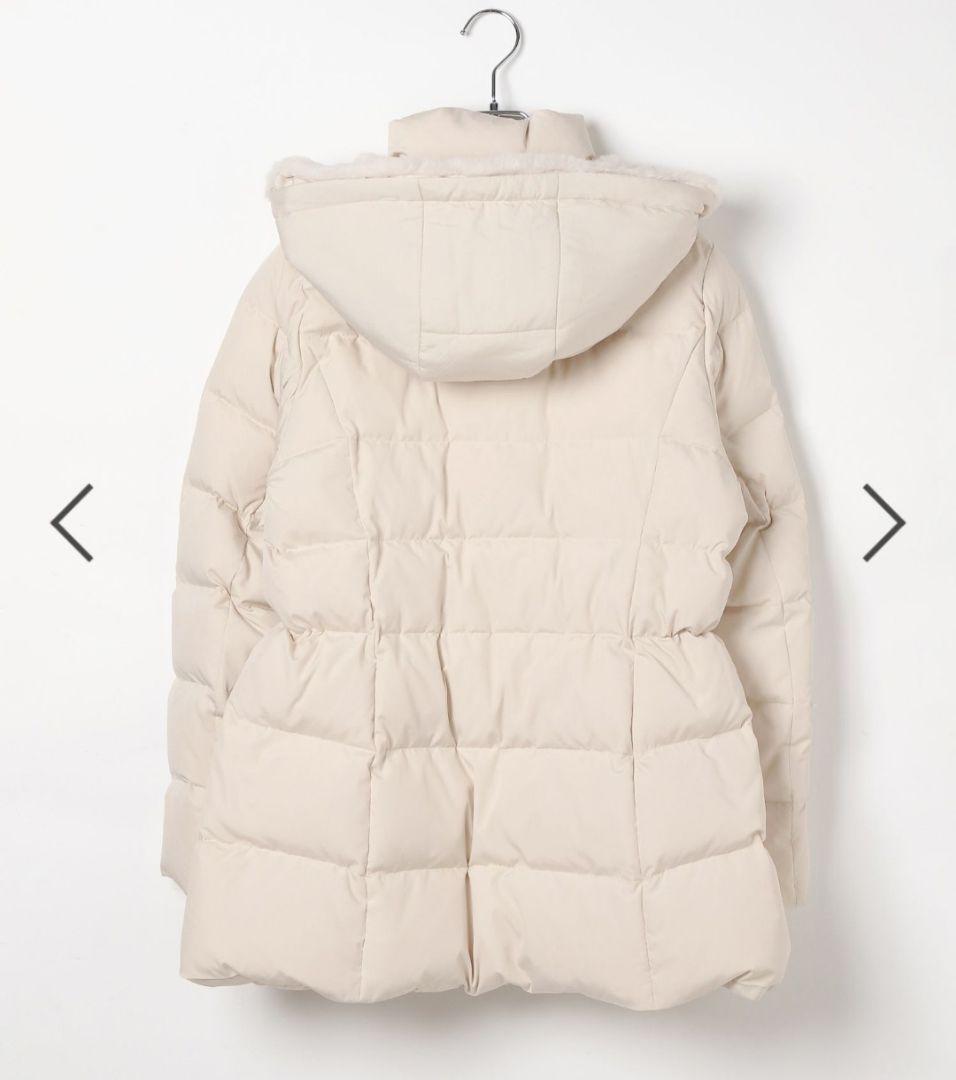 GLOBALWORK　ウツクシルエット撥水ダウンコート　アイボリー　Lサイズ