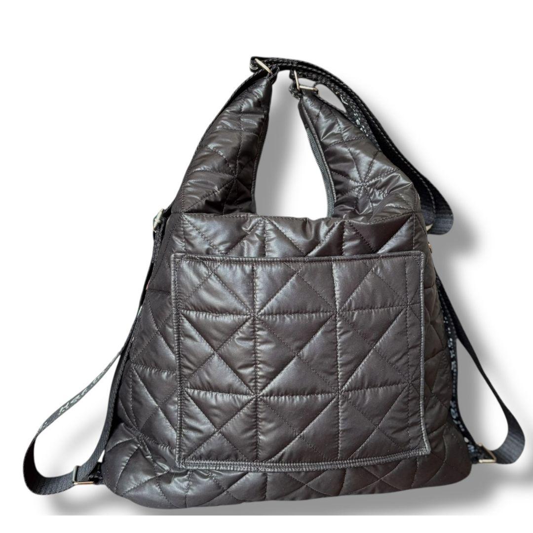 【A4収納可能】3way BAG／キルティングブラック