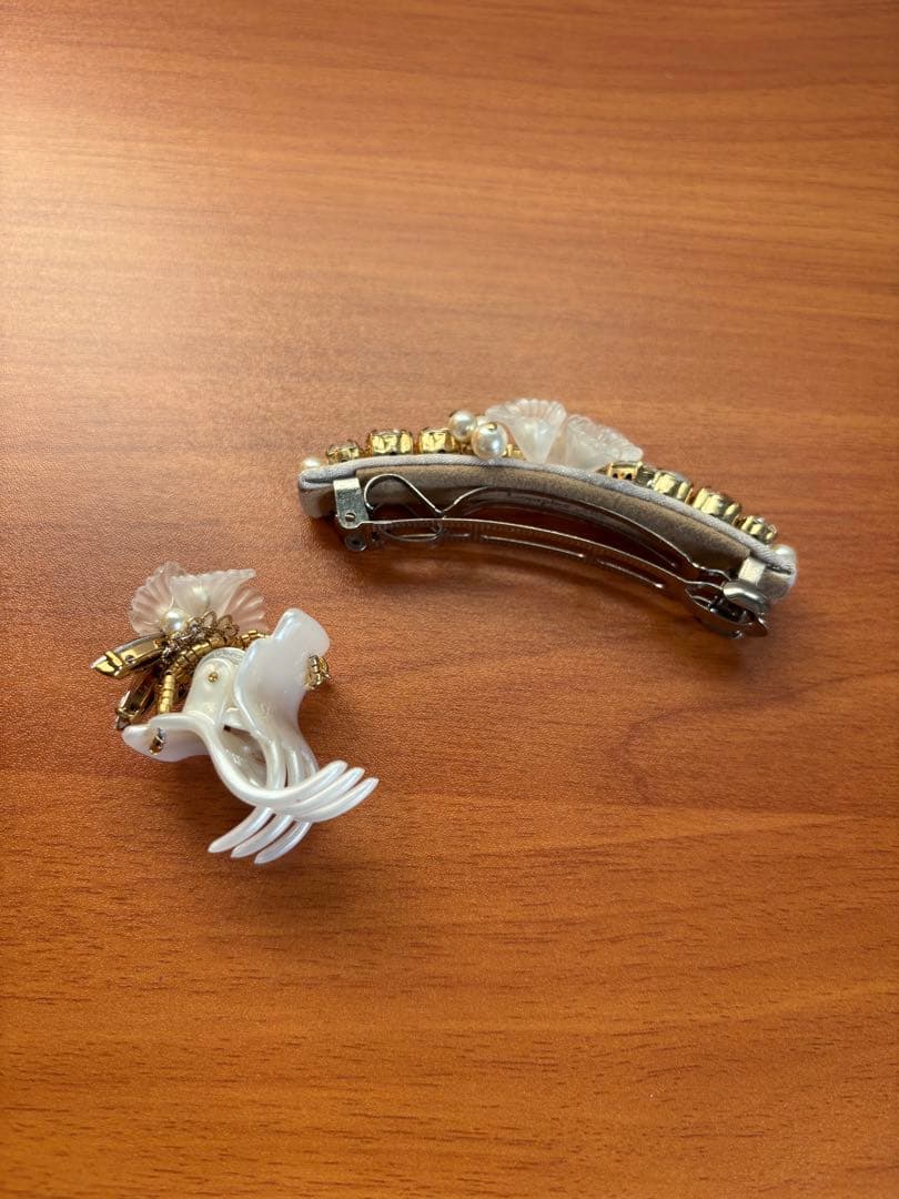 complex biz バレッタ 花モチーフヘアアクセサリー2点セット