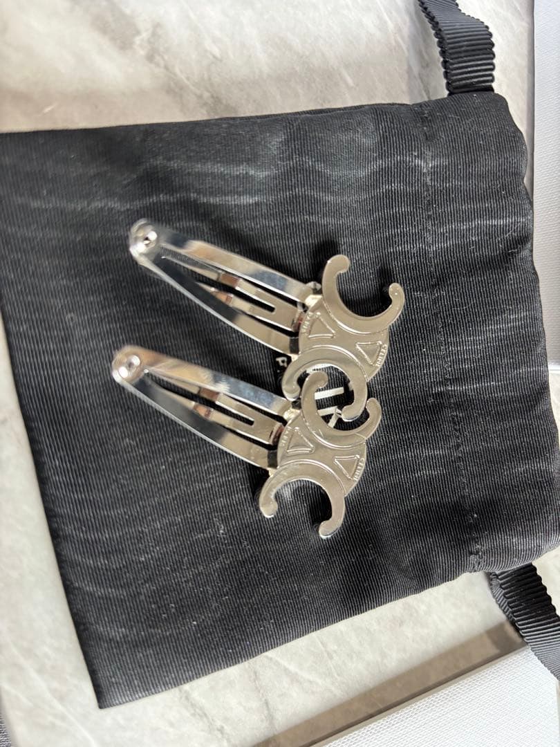 CELINE シルバー ヘアピン 2個セット