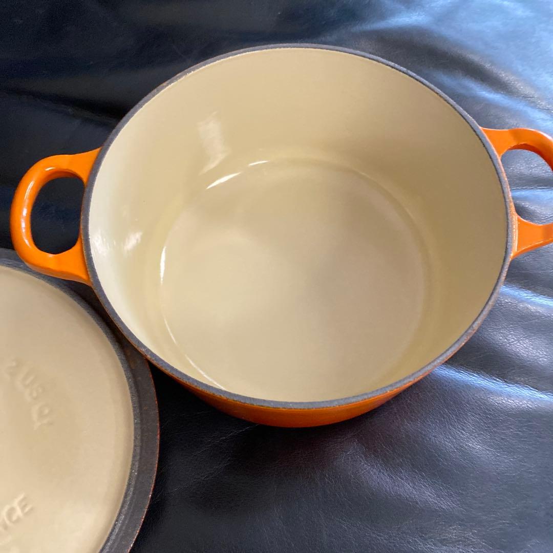LE CREUSET オレンジ 両手鍋 18cm 2.4L