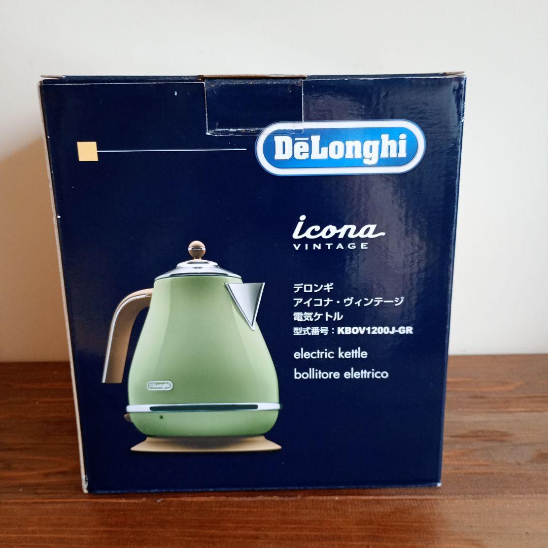 新品DeLonghi アイコナヴィンテージ 電気ケトル KBOV1200J-GR