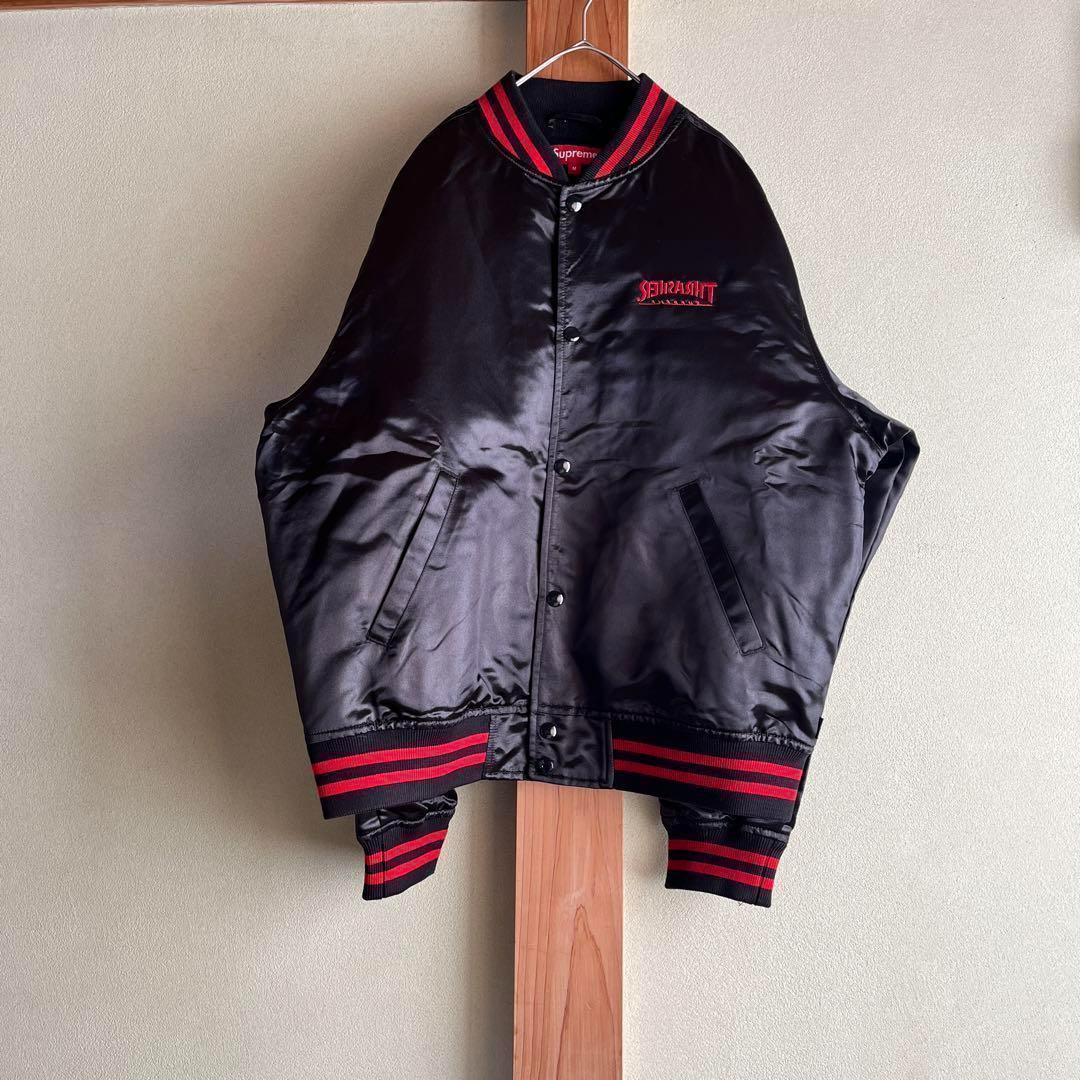 シュプリーム × スラッシャー 刺繍ロゴ スカジャン ブルゾン