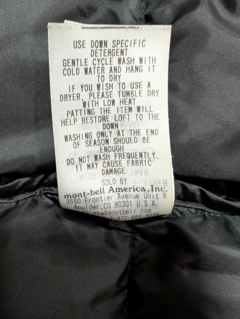 モンベル パーマフロスト ライトダウンパーカ Mサイズ ブラック