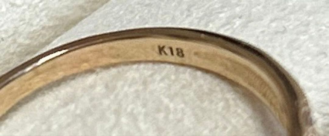 K18 ダイヤモンドリング ヴァンドーム青山 上品デザイン 9号 美品