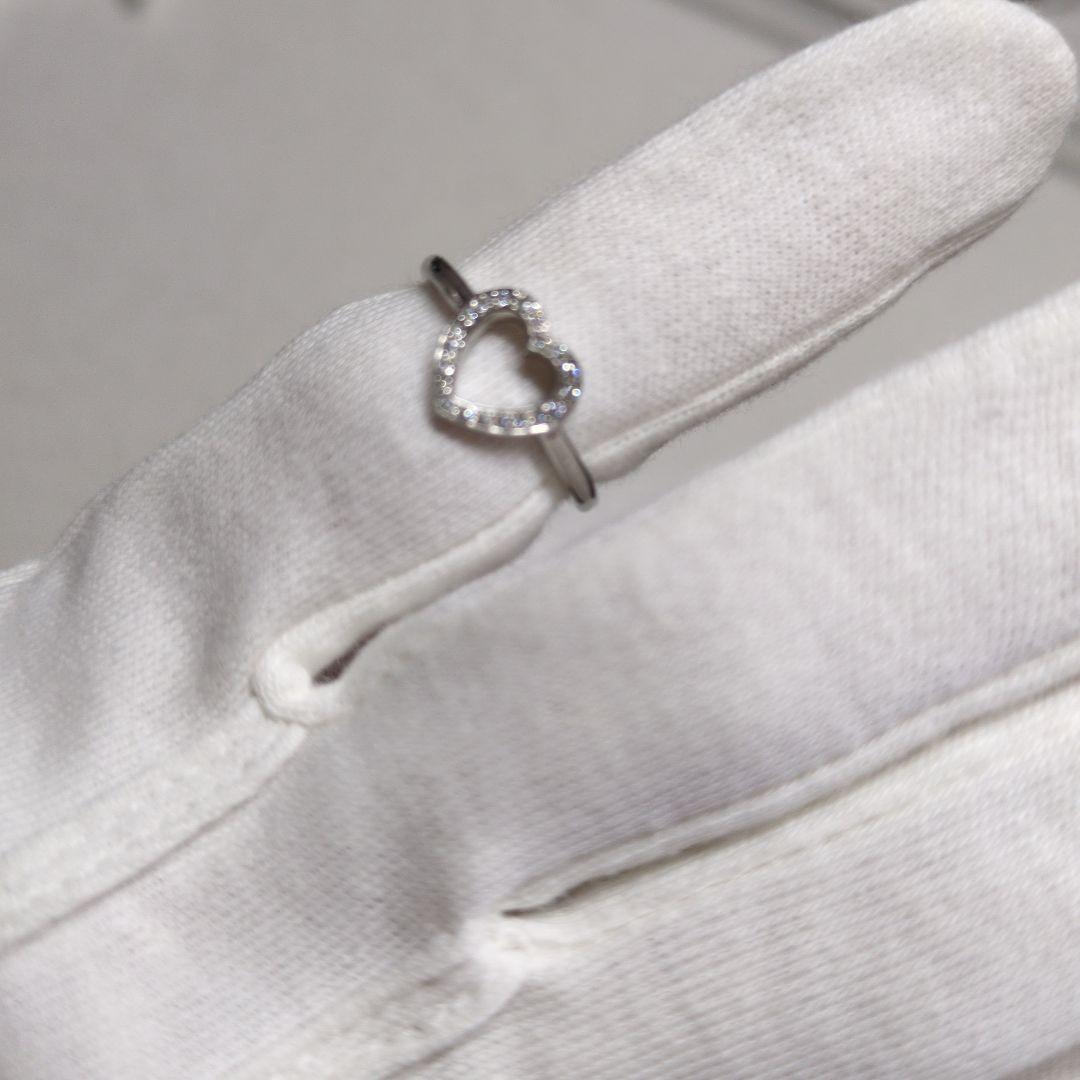 ティファニー リング センチメンタル ハート ダイヤモンド PT950 12号