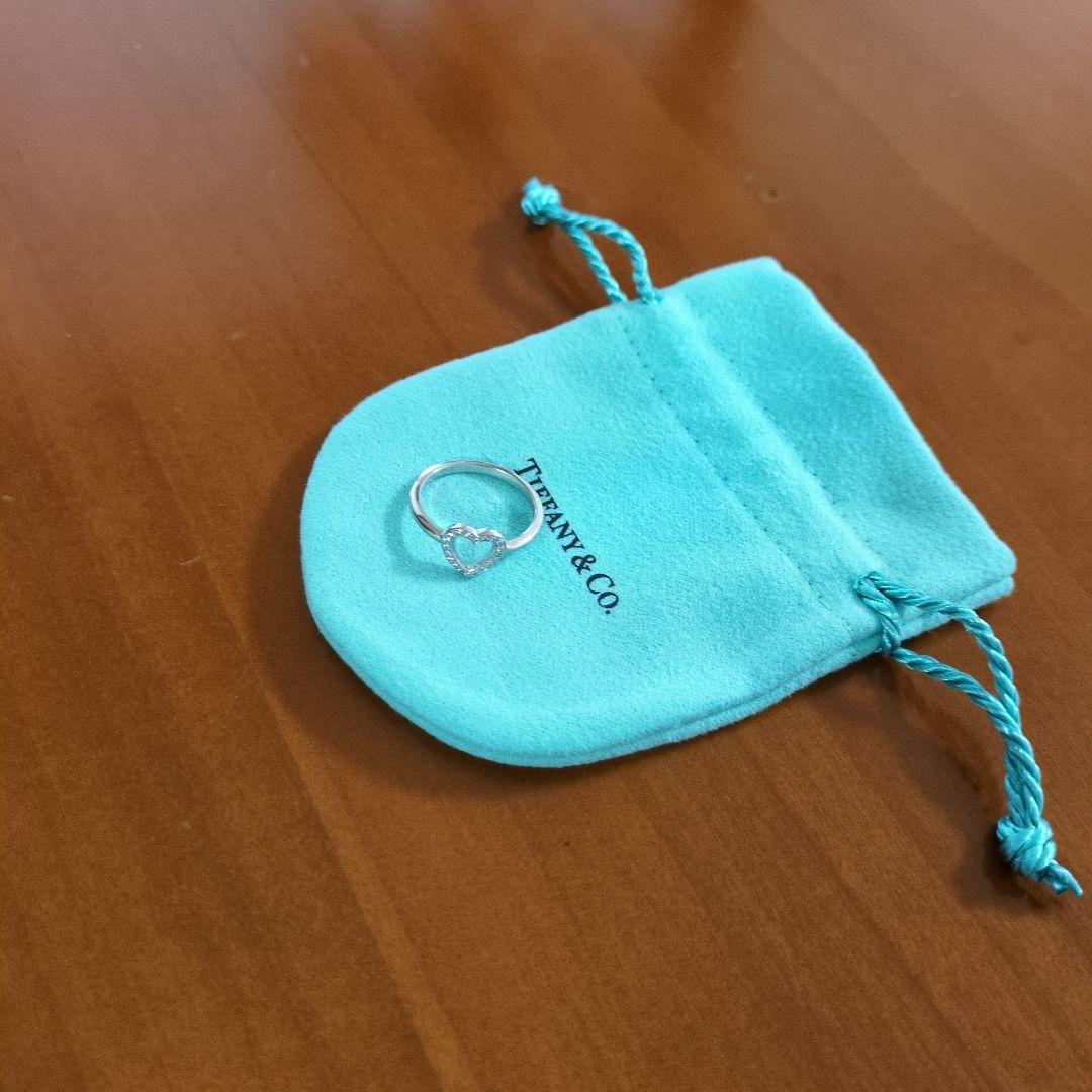 ティファニー リング センチメンタル ハート ダイヤモンド PT950 12号