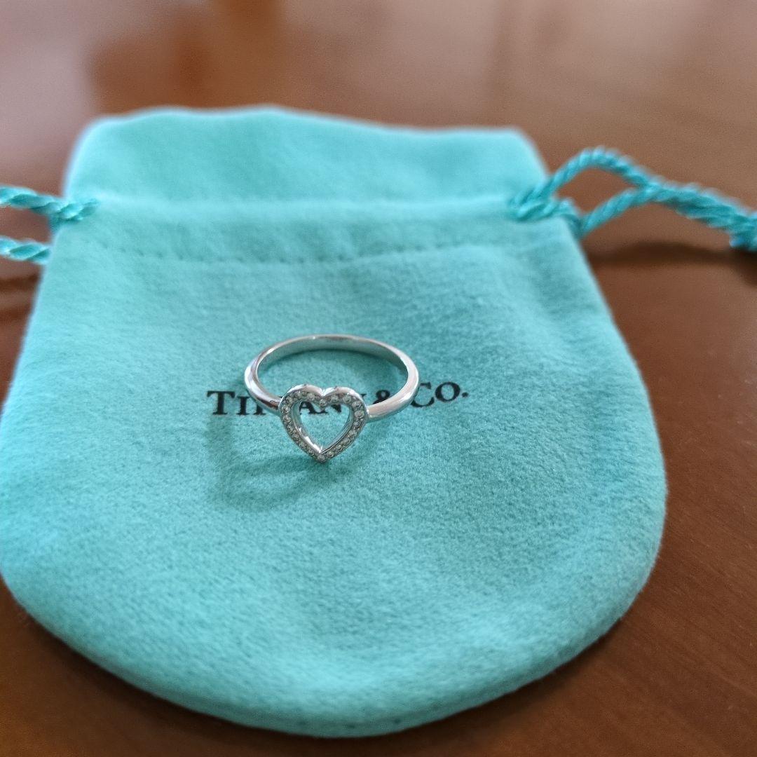 ティファニー リング センチメンタル ハート ダイヤモンド PT950 12号