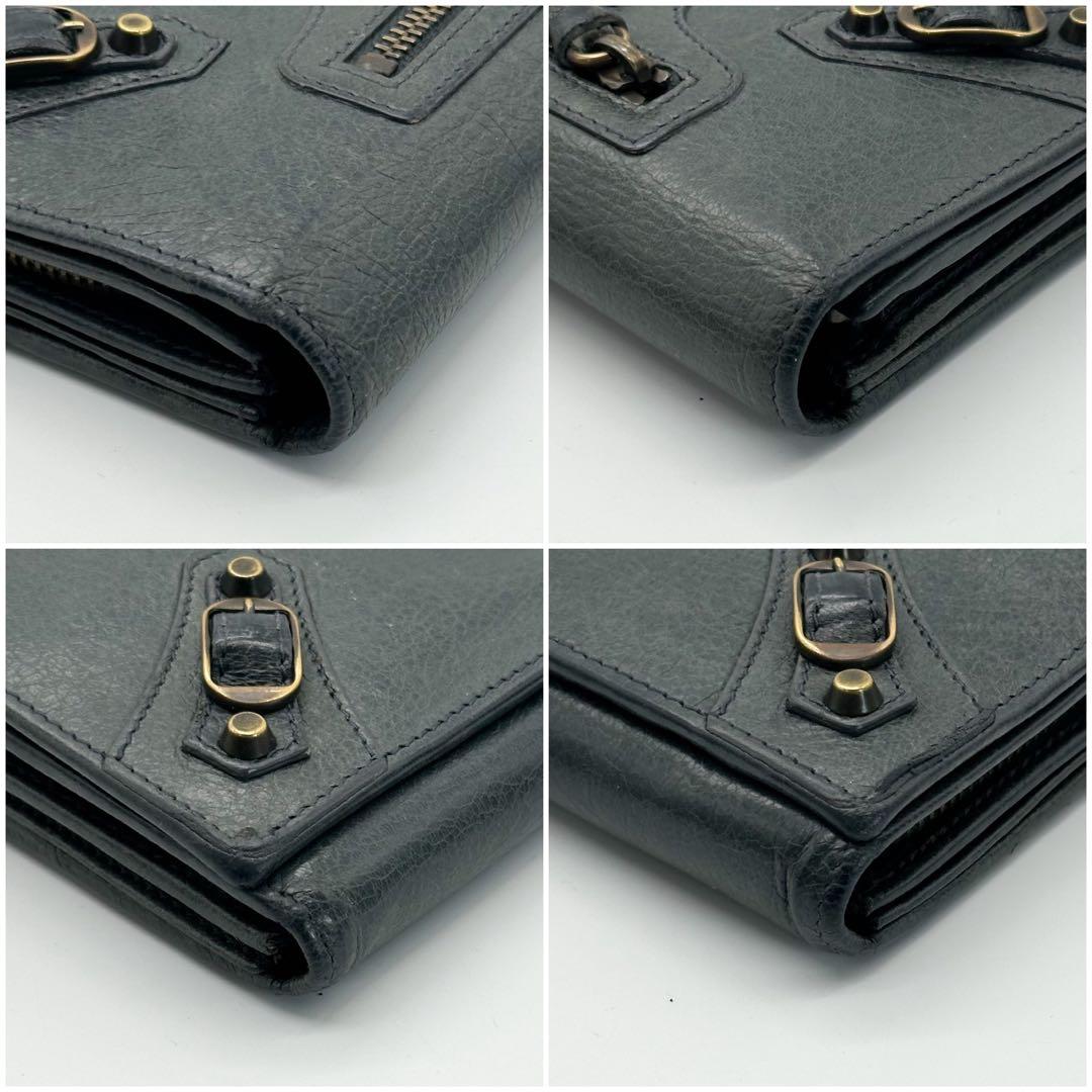 バレンシアガ シティ クラシック 二つ折り 長財布 コンチネンタル スタッズ