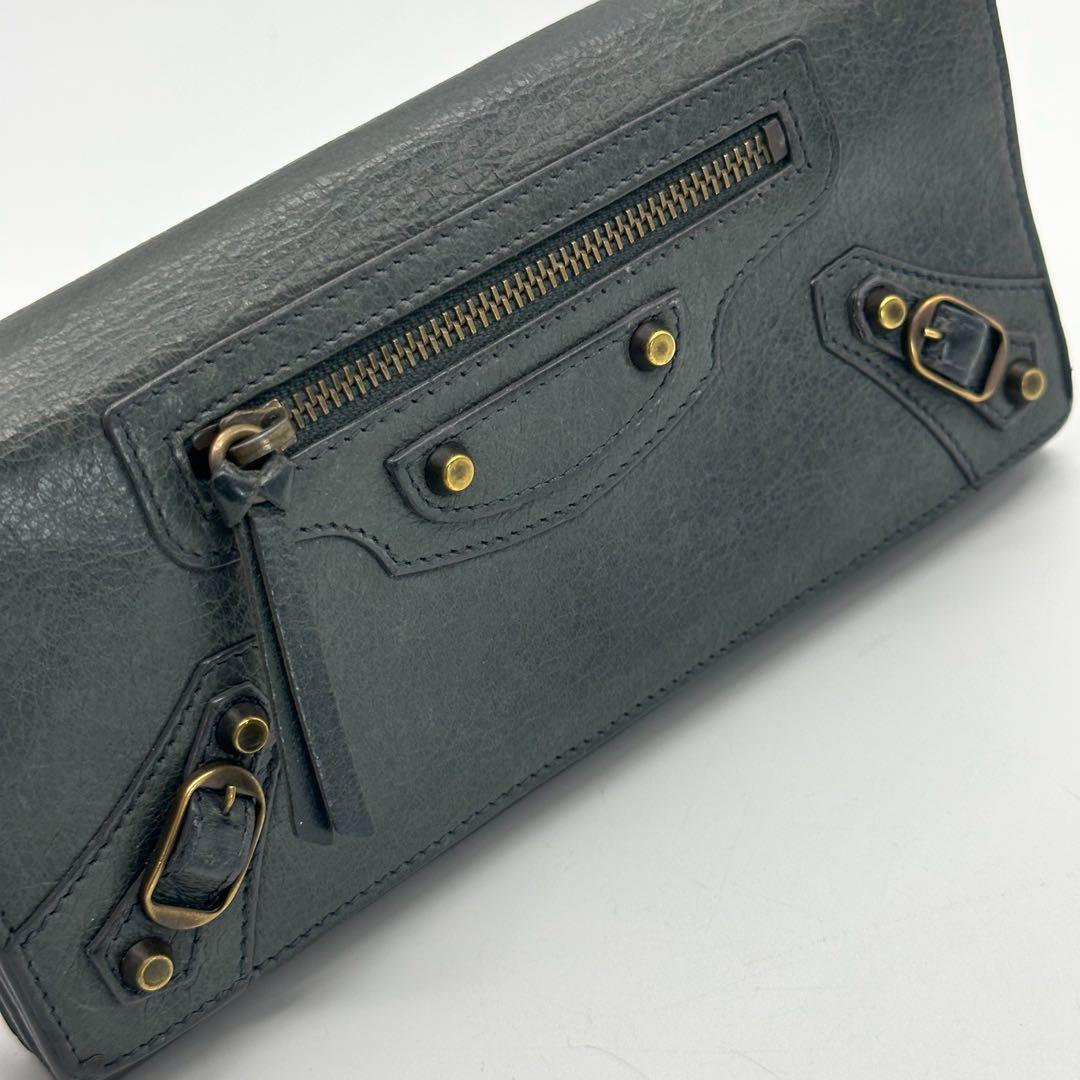 バレンシアガ シティ クラシック 二つ折り 長財布 コンチネンタル スタッズ