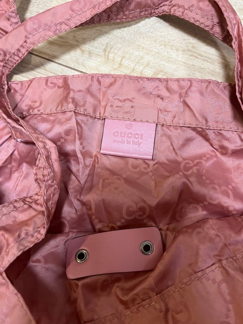 GUCCI ピンク ぬいぐるみ型エコバッグ　テディーベアー