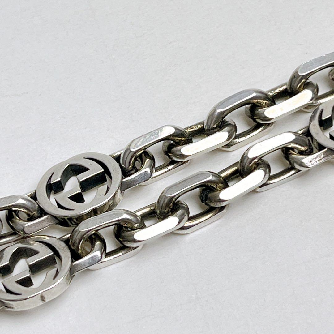 グッチ　インターロッキング　チェーン　リンク　ブレスレット　925 サイズ19