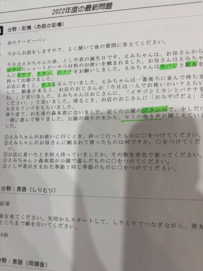 おまとめ　ノートルダム清心女子大学附属小学校 就実小学校　過去問題集　他
