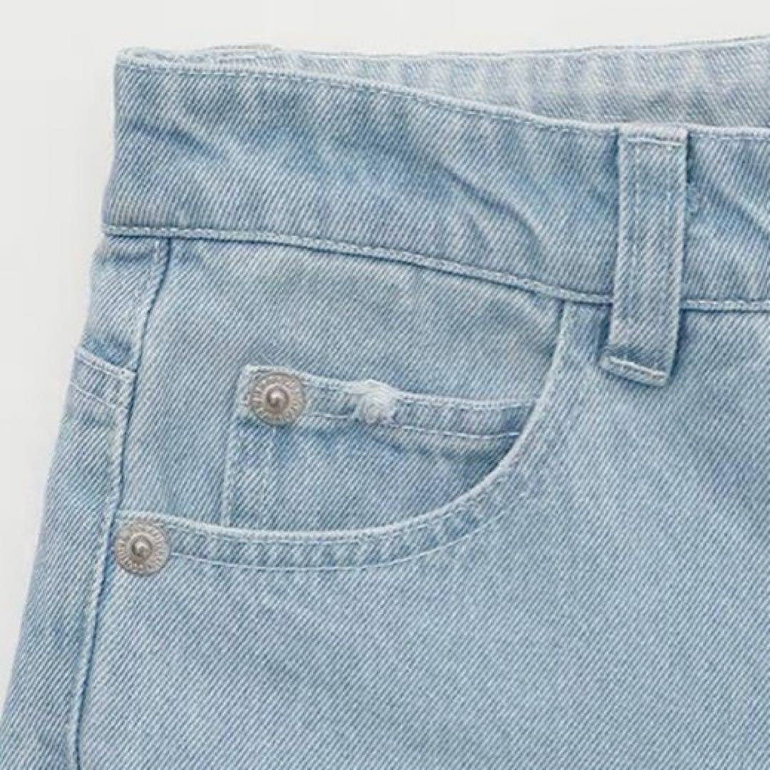 メゾピアノジュニア　美脚ルーズストレートデニムパンツ　150