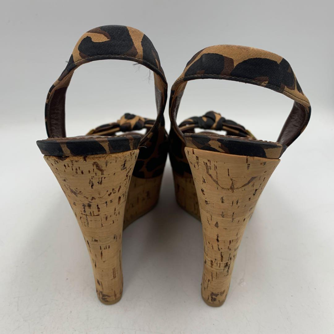 V949B ルイ ヴィトン サンダル 37 約23.5cm レオパード