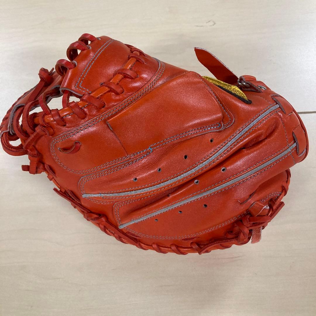 ミズノプロ MIZUNO PRO 軟式 キャッチャーミット C-7型 オレンジ