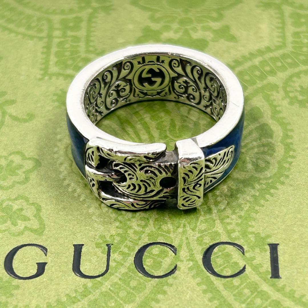 希少✨　グッチ　リング　キャット　アラベスク　ガーデン　インターロッキング　GG