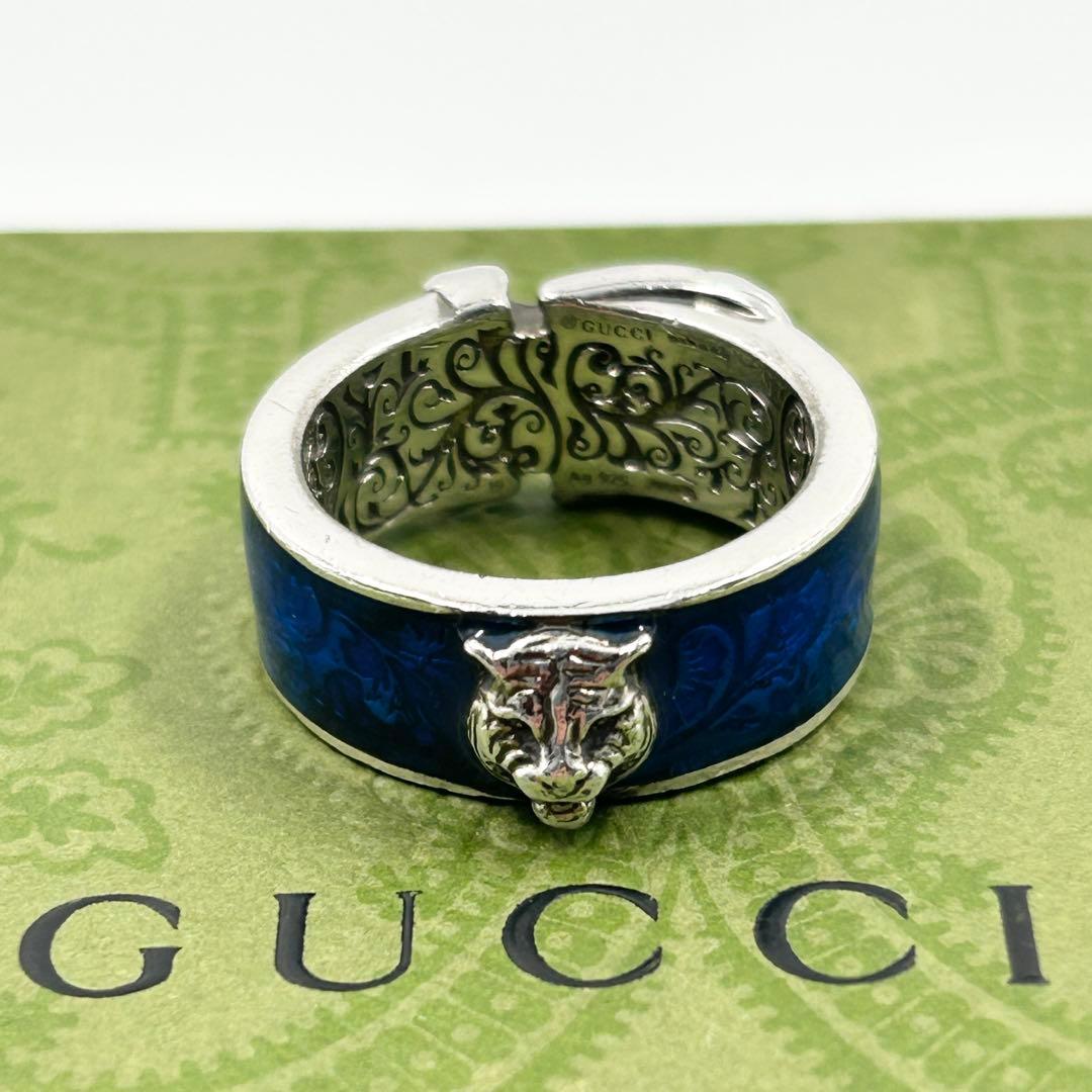 希少✨　グッチ　リング　キャット　アラベスク　ガーデン　インターロッキング　GG
