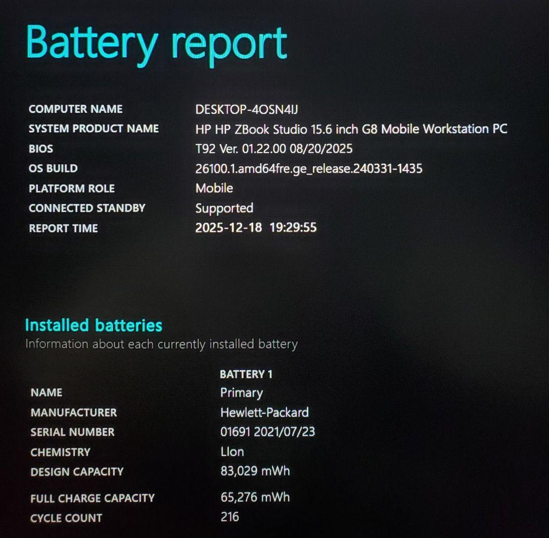 Windowsノート本体 ZBook G8 Corei7-11800H 32GB NVIDIA T1200