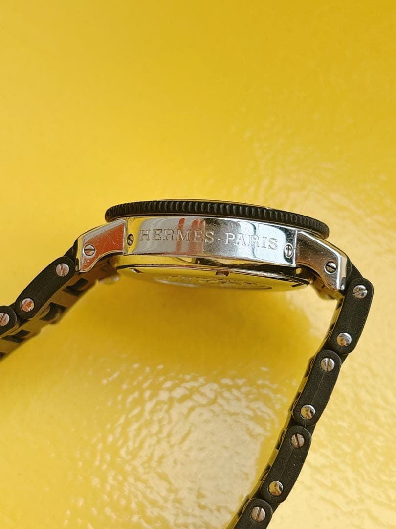 HERMES クロノグラフ クリッパーダイバー クォーツ 腕時計 CL2.315