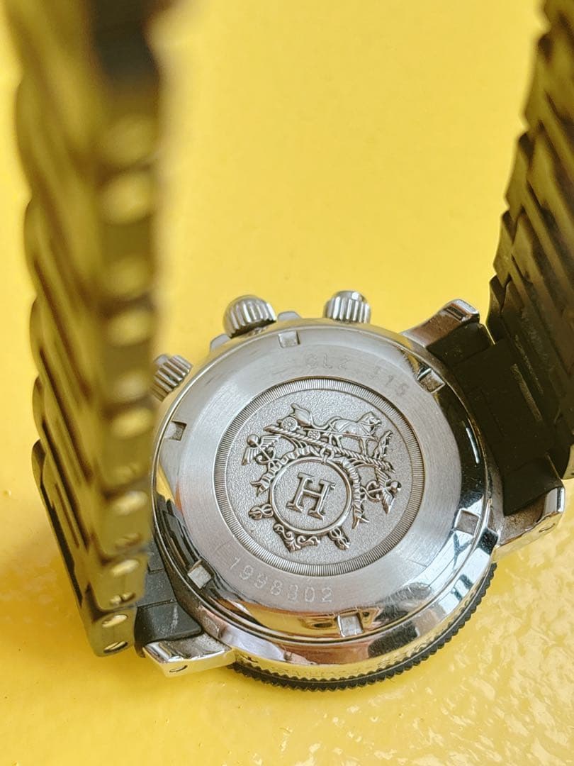 HERMES クロノグラフ クリッパーダイバー クォーツ 腕時計 CL2.315