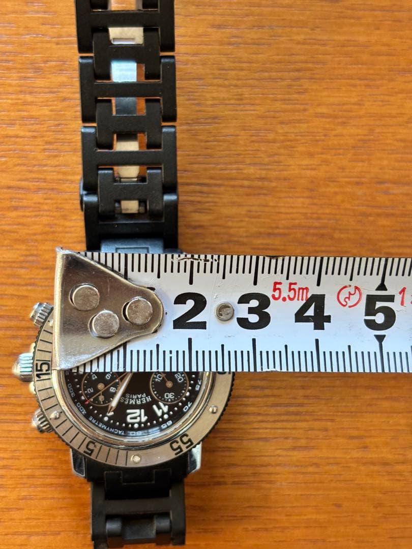 HERMES クロノグラフ クリッパーダイバー クォーツ 腕時計 CL2.315