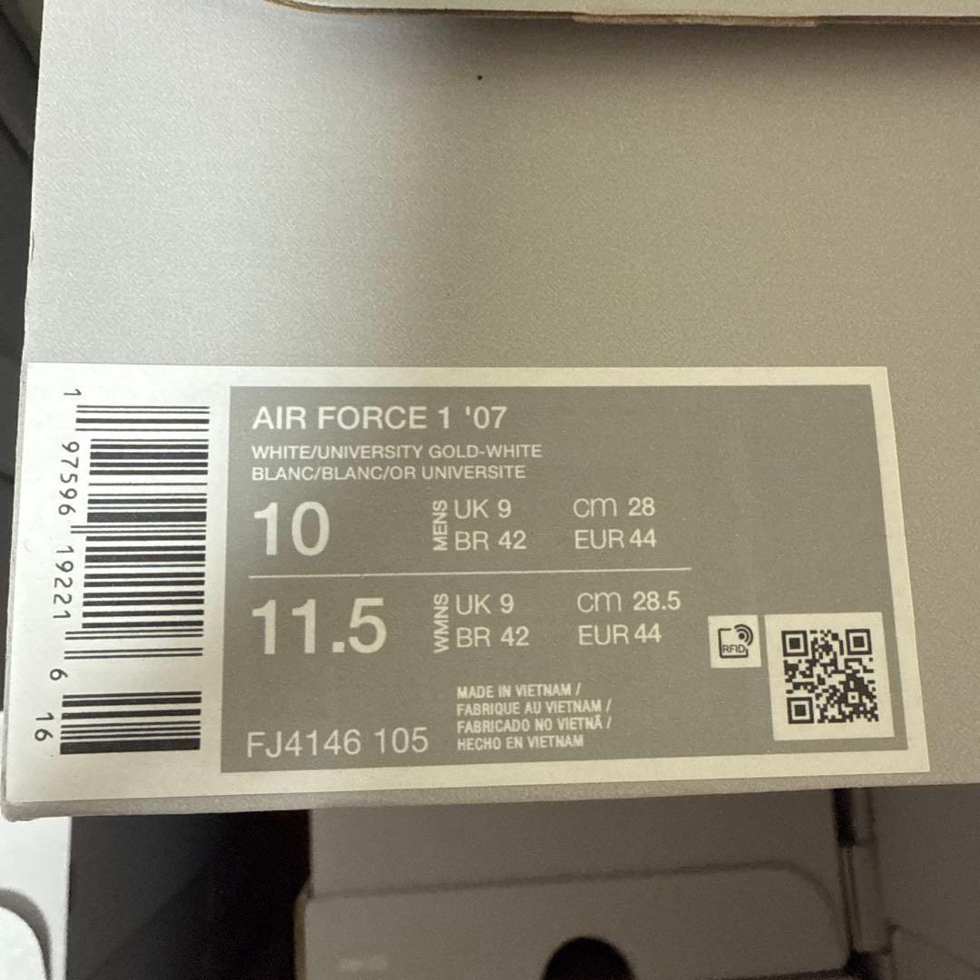 NIKE AIR FORCE 1 ホワイトイエロー 新品　28.0