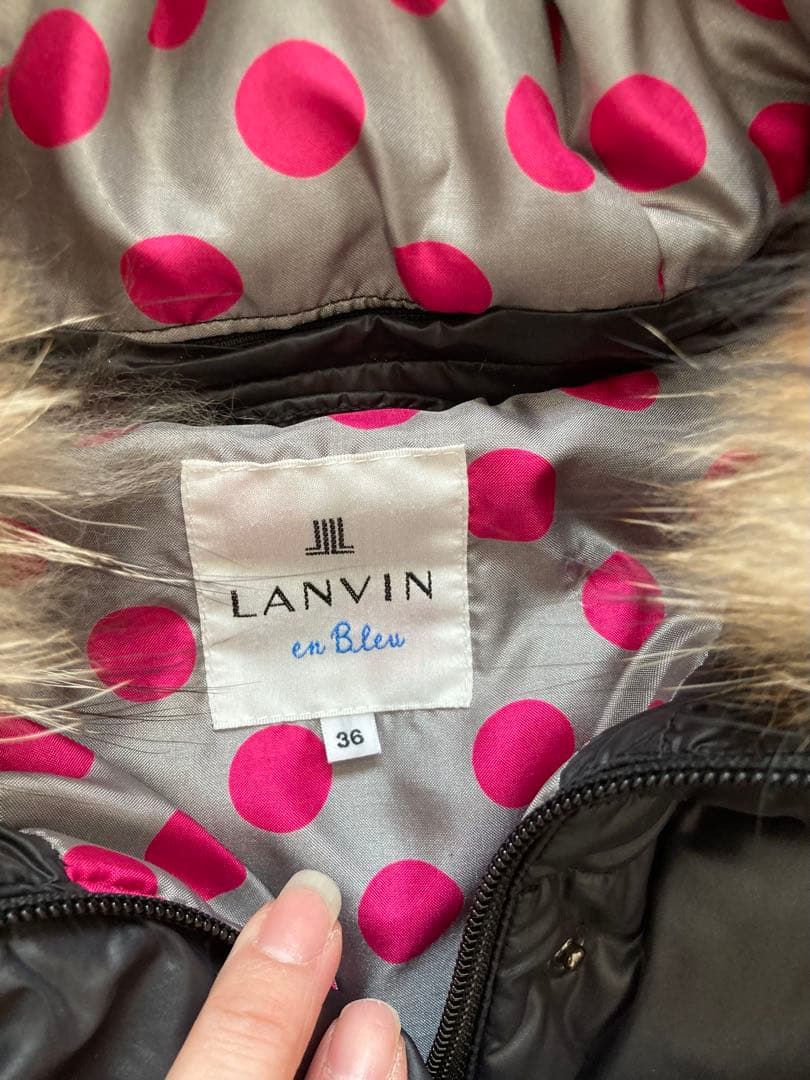 極美品！ランバンLANVINファー付きロングダウンジャケットS