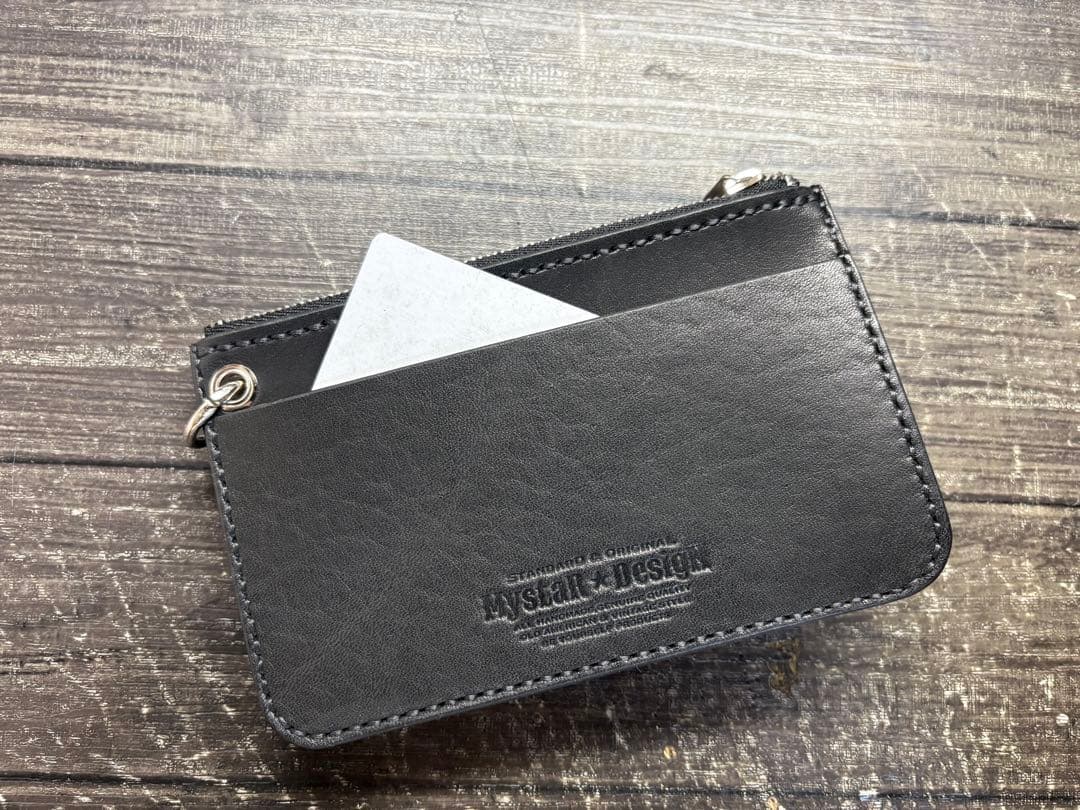 栃木レザー スタッズコンパクトウォレット＆スタッズキーホルダー　セット販売①