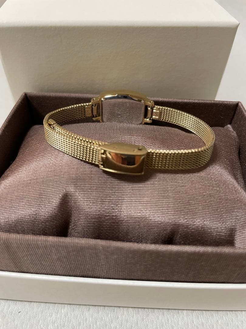 ete トノー型ゴールド メッシュバンド 時計