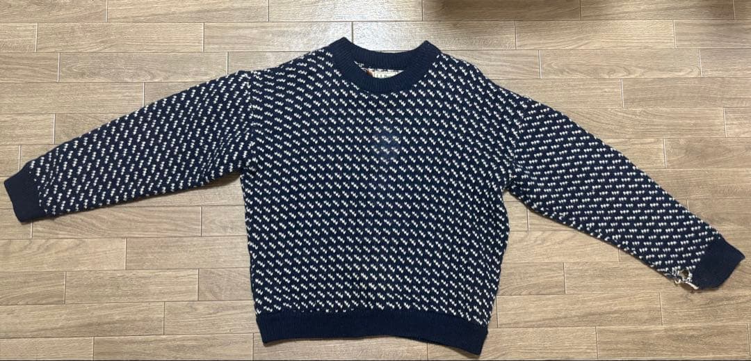 70's L.L.Bean バーズアイニット　ネイビー